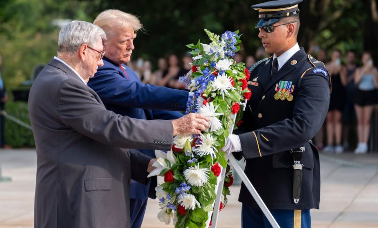 Lawmakers demand Army sanction Trump over Arlington Cemetery visit