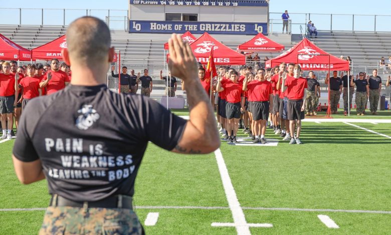 Marines barely meet annual recruiting goals, but see encouraging signs