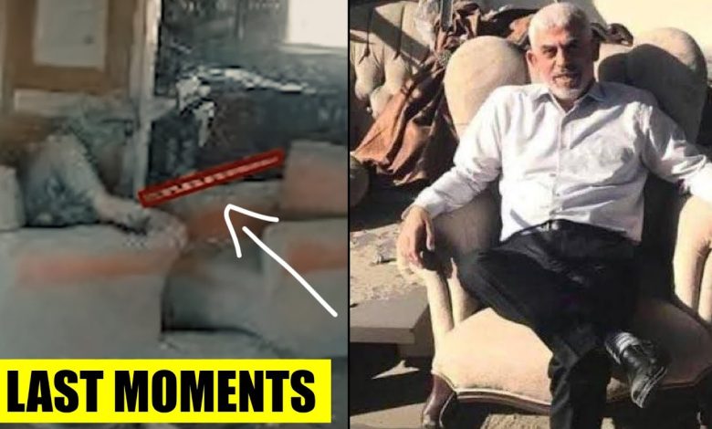 Israeli Drone Shows Hamas Leaders Final Moments As He Throws Stick At Drone Before Being Hit By Tank