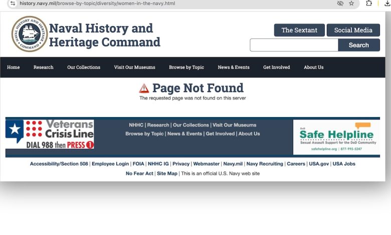 Army, Navy remove web pages highlighting women’s military service