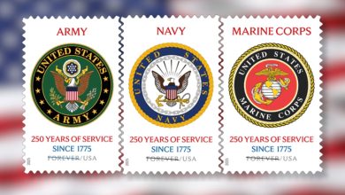 USPS unveils 250th anniversary stamps honoring military branches