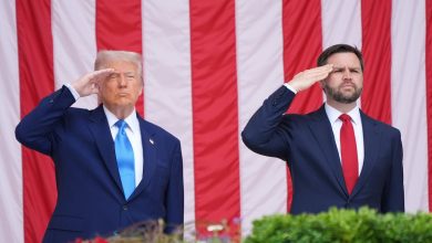 Trump honors fallen service members at Arlington National Cemetery