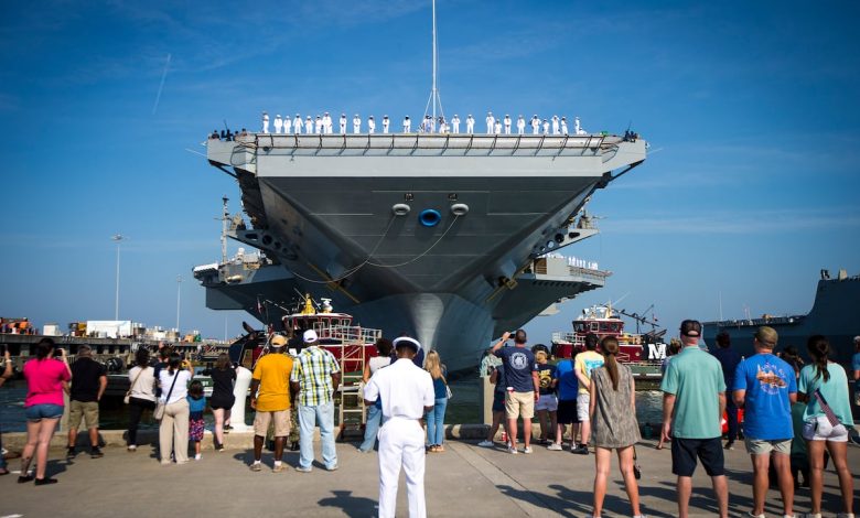 Ford carrier strike group deploys amid Middle East tensions Ford carrier strike group deploys amid Middle East tensions
