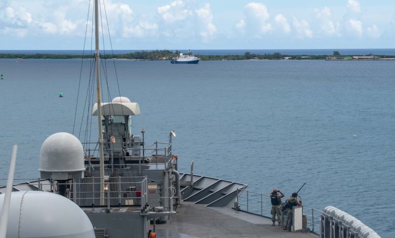 USS Blue Ridge leaves Guam after port visit USS Blue Ridge leaves Guam after port visit