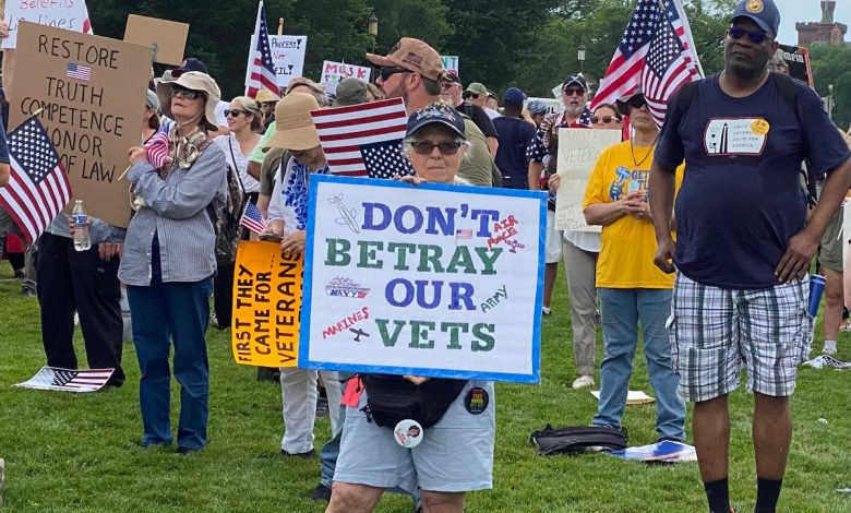 ‘Unite for Vets’ rally calls for Trump to abandon planned cuts at VA ‘Unite for Vets’ rally calls for Trump to abandon planned cuts at VA