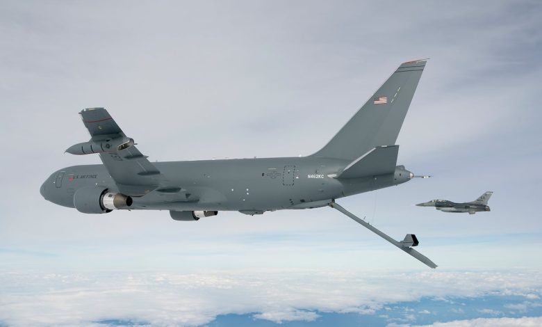 Images show shredded KC-46 boom that led to emergency landing Images show shredded KC-46 boom that led to emergency landing