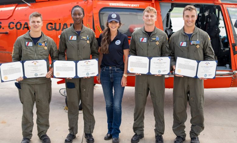 Coast Guard aircrew awarded medals for Texas flood rescues Coast Guard aircrew awarded medals for Texas flood rescues