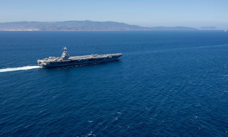 USS Gerald R. Ford transits Strait of Gibraltar USS Gerald R. Ford transits Strait of Gibraltar