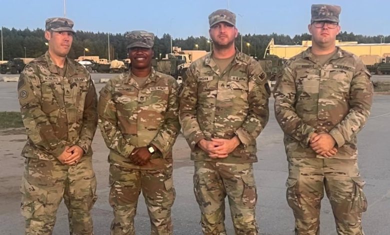Four US soldiers save man who collapsed outside Polish KFC Four US soldiers save man who collapsed outside Polish KFC
