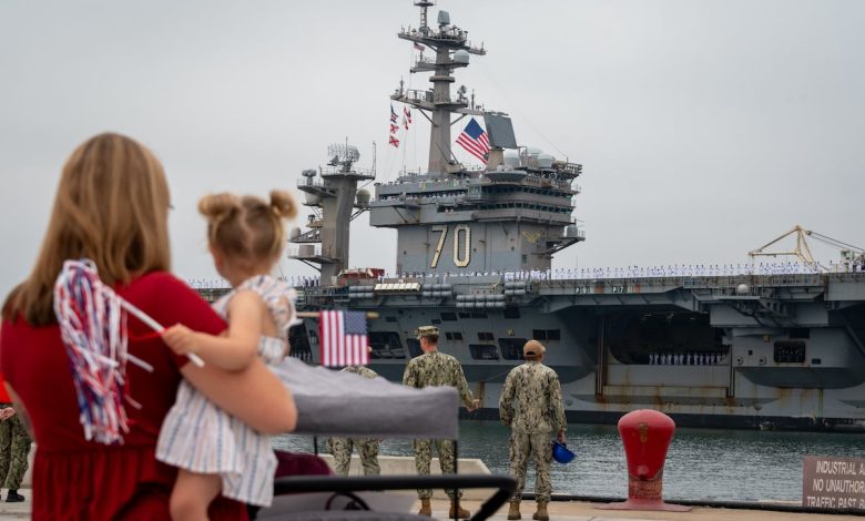 Carl Vinson home from deployment that included strikes against Houthis