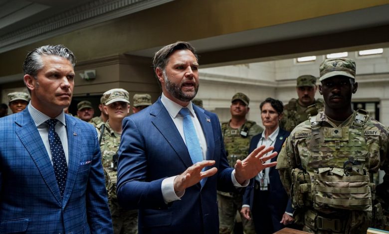 Vance, Hegseth visit troops amid growing Guard presence in DC