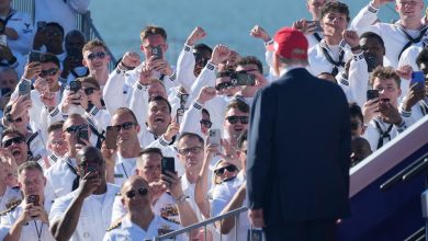 Trump celebrates Navy’s 250th anniversary at rally-like event