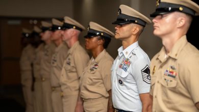 Airman joins rare company in earning coveted Navy chief rating