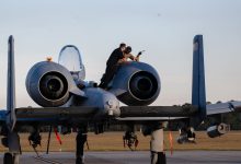 Air Force practices operating from cut-off bases in fierce future war