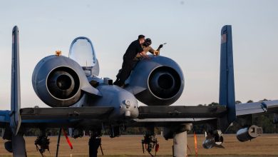 Air Force practices operating from cut-off bases in fierce future war