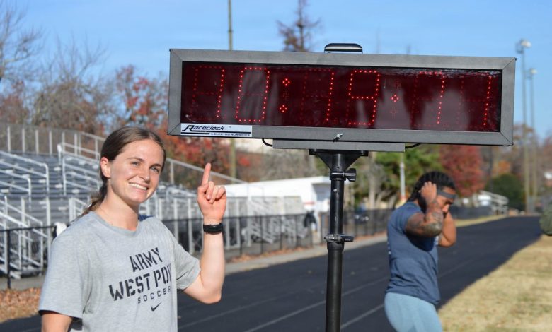 Army officer sets record for fastest mile run in EOD bomb suit
