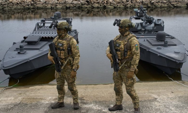 Ukraine’s first underwater drone strike caught on hacked cameras Ukraine’s first underwater drone strike caught on hacked cameras