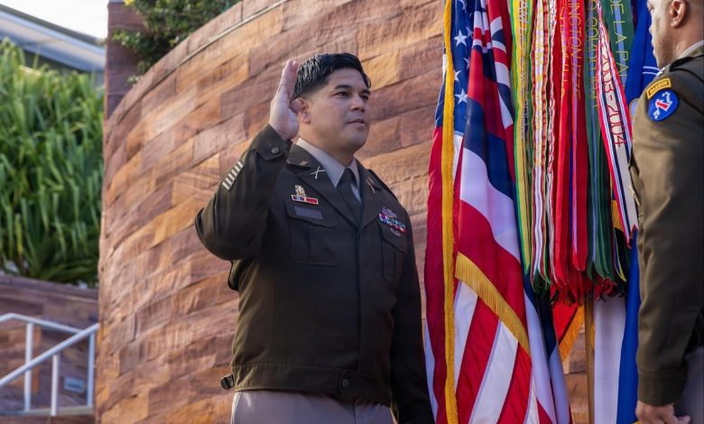 Jeremy Chambers becomes first Army NCO to commission as FAO captain