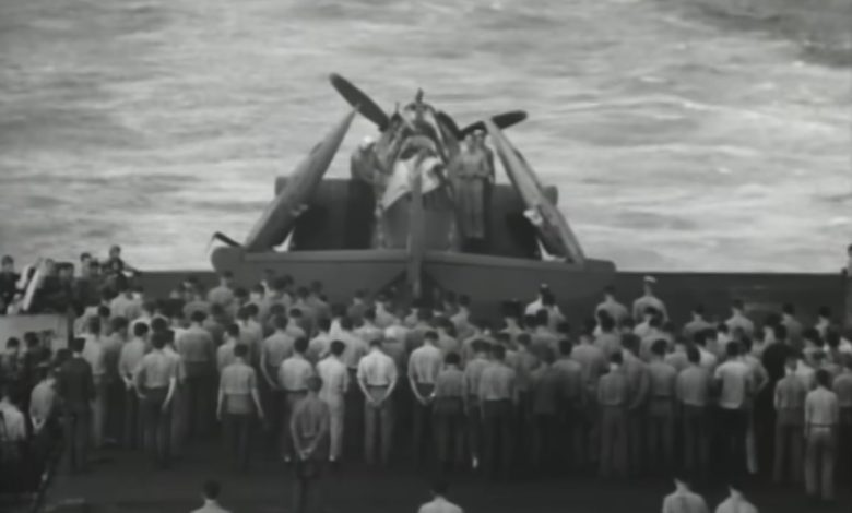 This gunner is the only sailor buried at sea — inside his plane