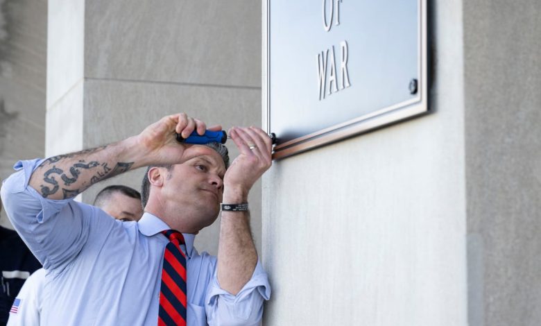 Pentagon asks Congress to codify ‘Department of War,’ estimates  million cost