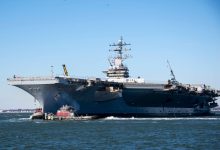 USS Dwight D. Eisenhower experiences small fire while undergoing maintenance