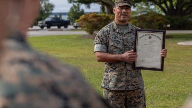 Marine promoted to gunnery sergeant after beating lymphatic cancer