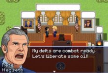 Arcade games satirizing Iran war appear at DC War Memorial