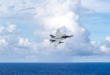F/A-18 Super Hornet pilots practice touch-and-go landings — on Iwo Jima