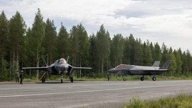 Highway patrol: US Marine F-35s conduct flight operations on Finnish roads Highway patrol: US Marine F-35s conduct flight operations on Finnish roads