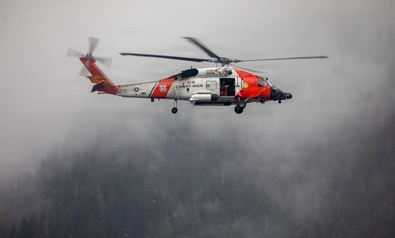US Coast Guard helicopter crashes in Alaska with four onboard US Coast Guard helicopter crashes in Alaska with four onboard