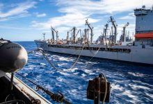 Military Sealift Command ship makes history with rare combat award