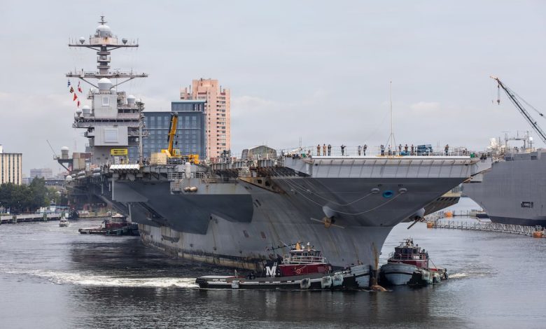 USS Gerald R. Ford to undergo maintenance after onboard fire and plumbing issues USS Gerald R. Ford to undergo maintenance after onboard fire and plumbing issues