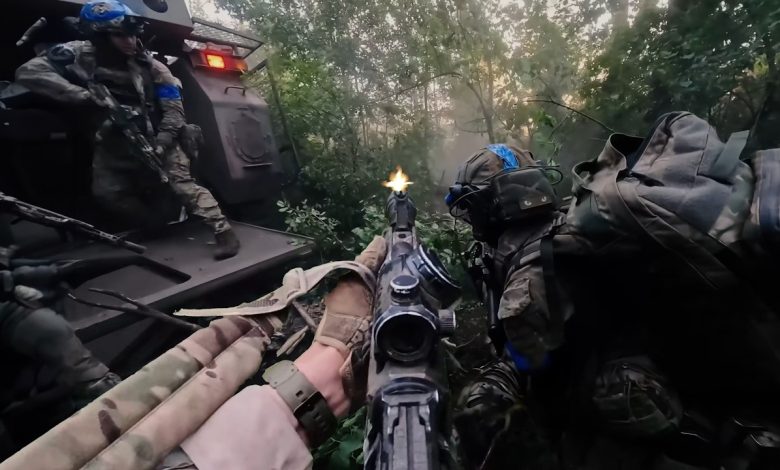 Ukrainian Forces Storm Russian Held Positions During Heavy Combat Operation • Insane Helmet Cam