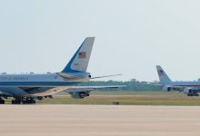 Trump flies old Air Force One out of Turkey, switches to new jet in Britain for trip home