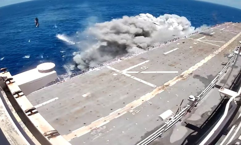 See what it’s like to be on a ship getting hit by US missiles