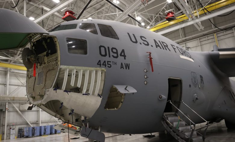 An Air Force robot made the C-17 part no vendor would An Air Force robot made the C-17 part no vendor would