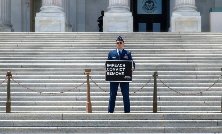 Active-duty Air Force officer who called for Trump impeachment faces three charges
