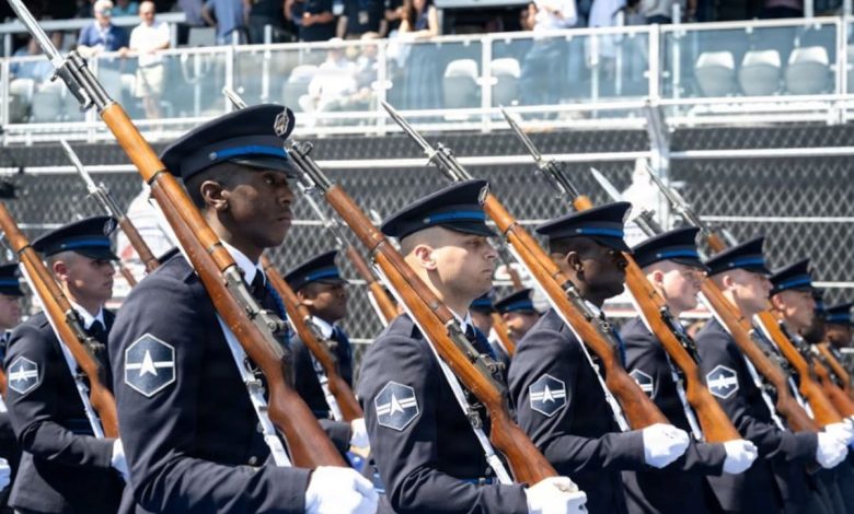 Space Force Honor Guard showcases new ceremonial uniform in DC Grand Prix Space Force Honor Guard showcases new ceremonial uniform in DC Grand Prix