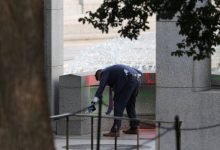 Woman charged over vandalism of World War II Memorial