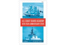 Coasties’ photos used on stamps honoring Coast Guard Academy’s 150th